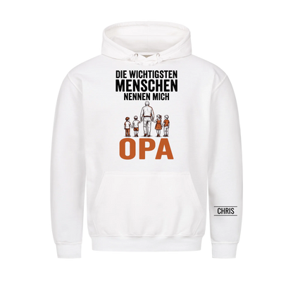 Die wichtigsten Menschen nennen mich Opa - Geschenk für Opa, Opi & Großvater - Personalisiertes Shirt