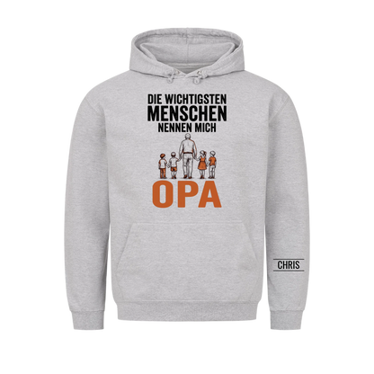 Die wichtigsten Menschen nennen mich Opa - Geschenk für Opa, Opi & Großvater - Personalisiertes Shirt
