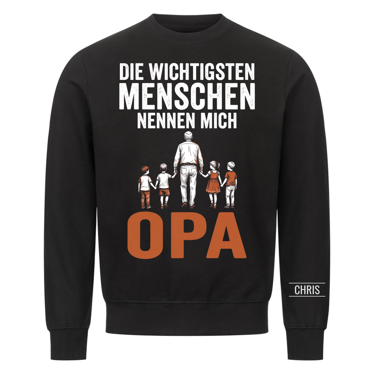 Die wichtigsten Menschen nennen mich Opa - Geschenk für Opa, Opi & Großvater - Personalisiertes Shirt