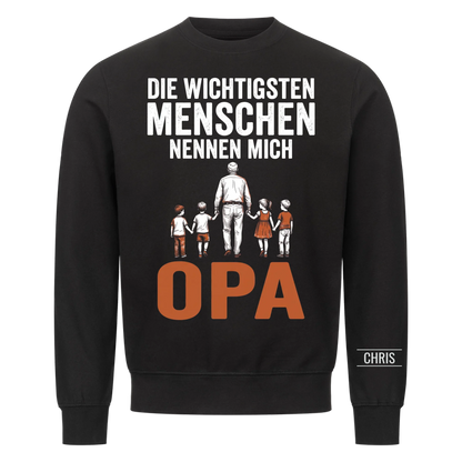 Die wichtigsten Menschen nennen mich Opa - Geschenk für Opa, Opi & Großvater - Personalisiertes Shirt