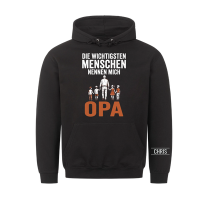 Die wichtigsten Menschen nennen mich Opa - Geschenk für Opa, Opi & Großvater - Personalisiertes Shirt