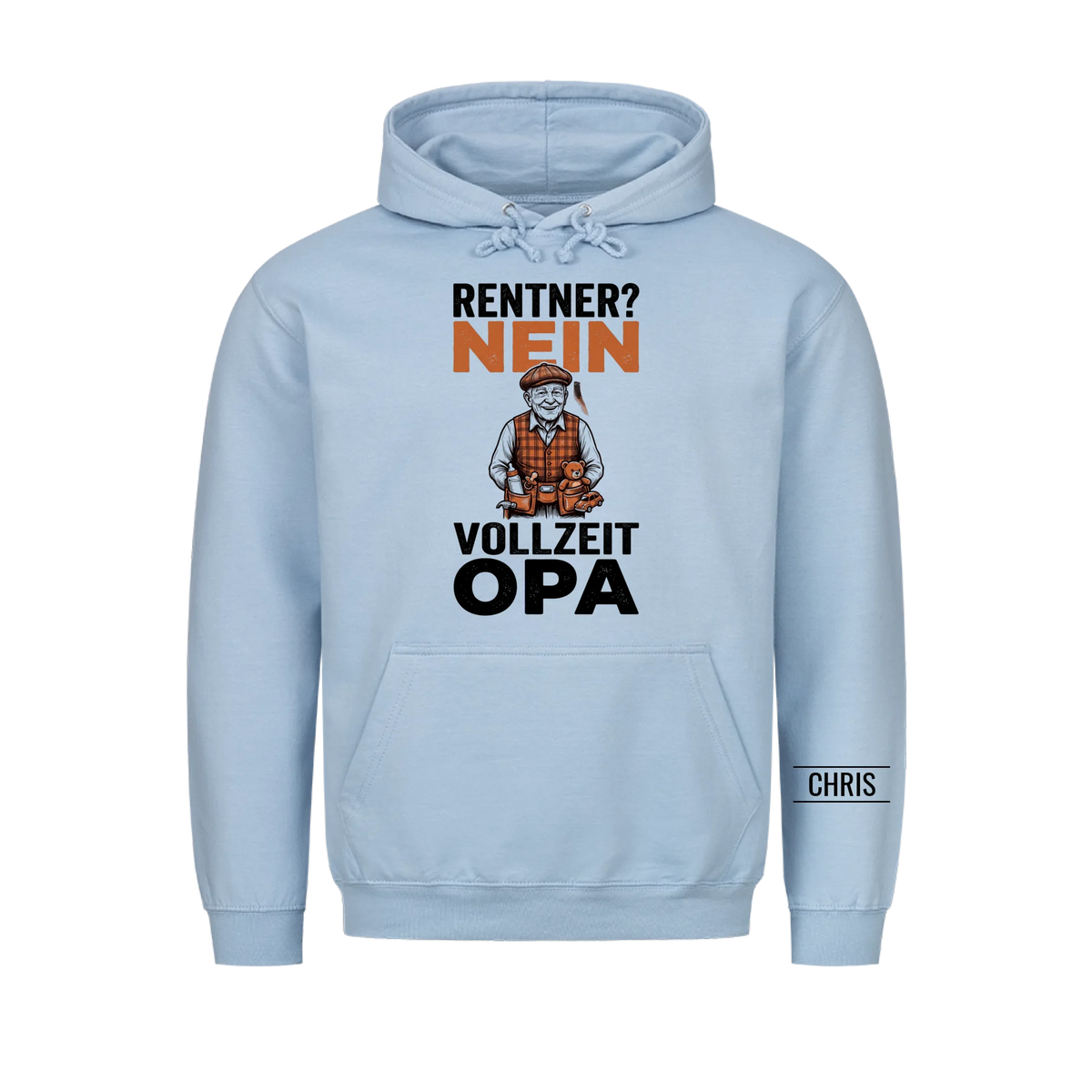 Rentner Nein Vollzeit Opa - Lustiges Geschenk zur Rente für Opa, Opi & Großvater - Personalisiertes Shirt