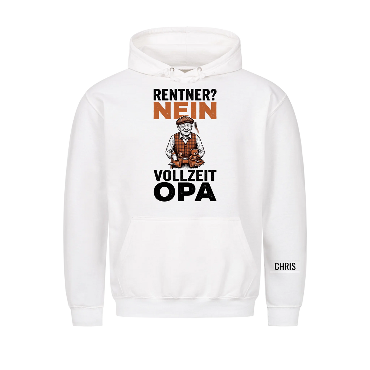 Rentner Nein Vollzeit Opa - Lustiges Geschenk zur Rente für Opa, Opi & Großvater - Personalisiertes Shirt