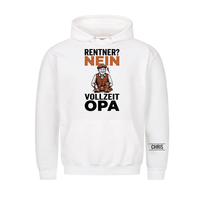 Rentner Nein Vollzeit Opa - Lustiges Geschenk zur Rente für Opa, Opi & Großvater - Personalisiertes Shirt