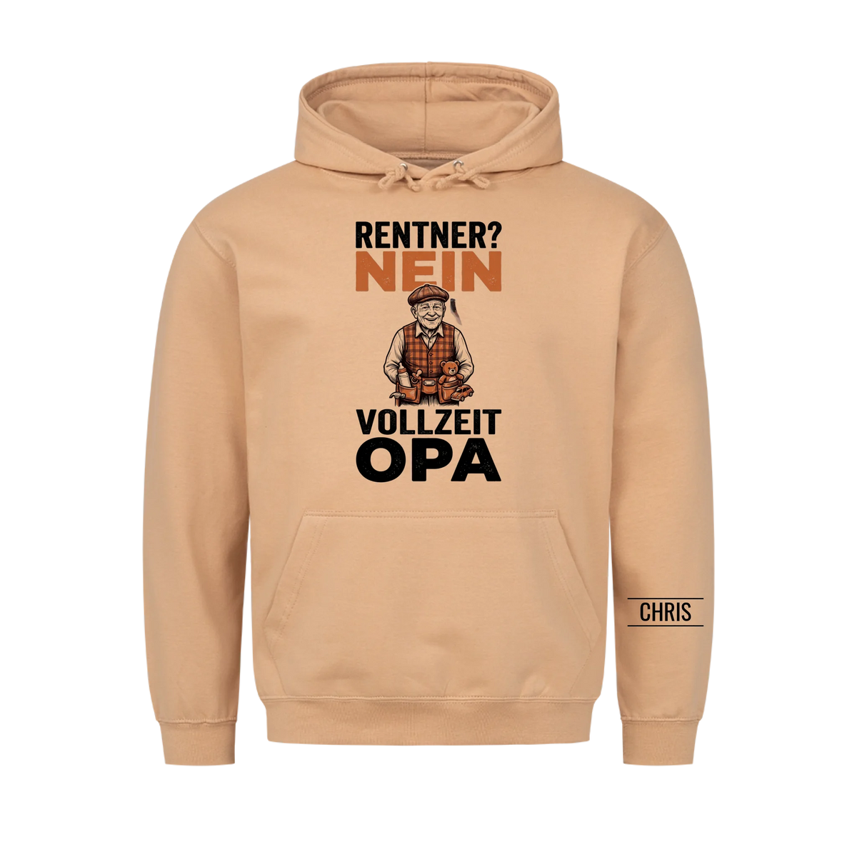 Rentner Nein Vollzeit Opa - Lustiges Geschenk zur Rente für Opa, Opi & Großvater - Personalisiertes Shirt