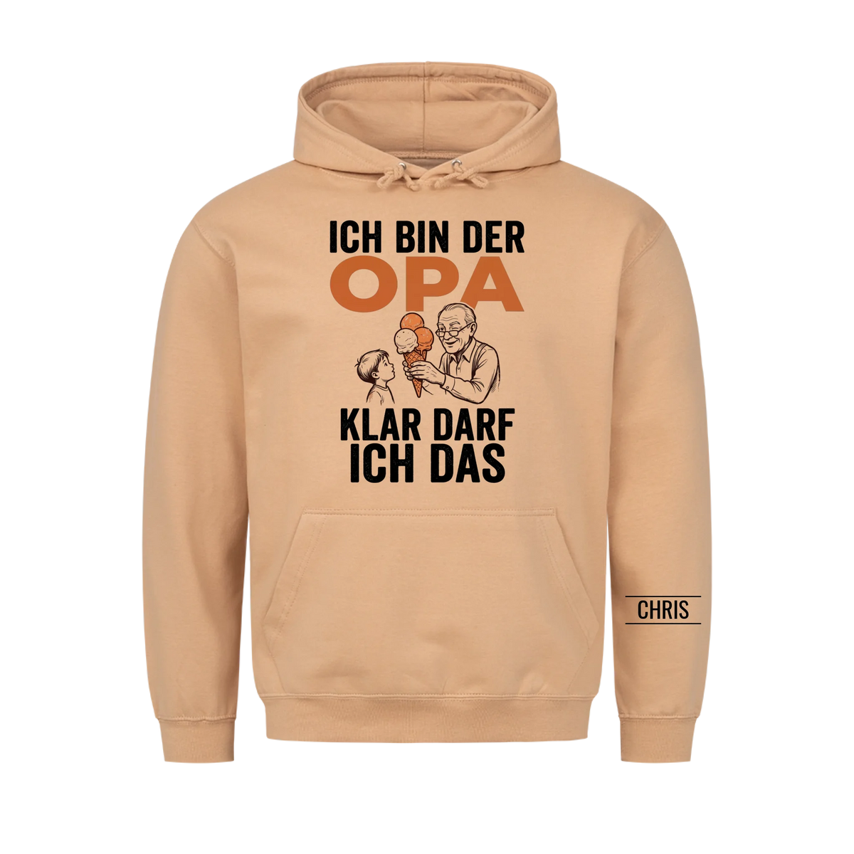 Ich bin der Opa Klar darf ich das - Lustiges Geschenk für Opa, Opi & Großvater - Personalisiertes Shirt