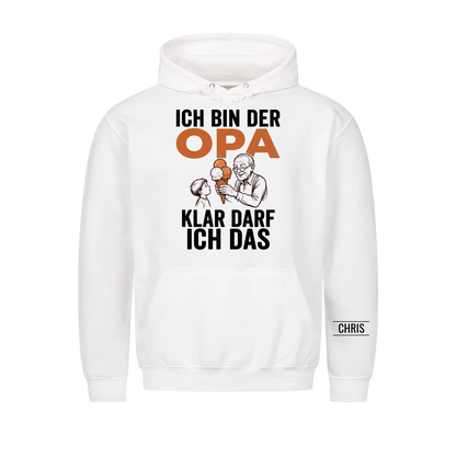 Ich bin der Opa Klar darf ich das - Lustiges Geschenk für Opa, Opi & Großvater - Personalisiertes Shirt