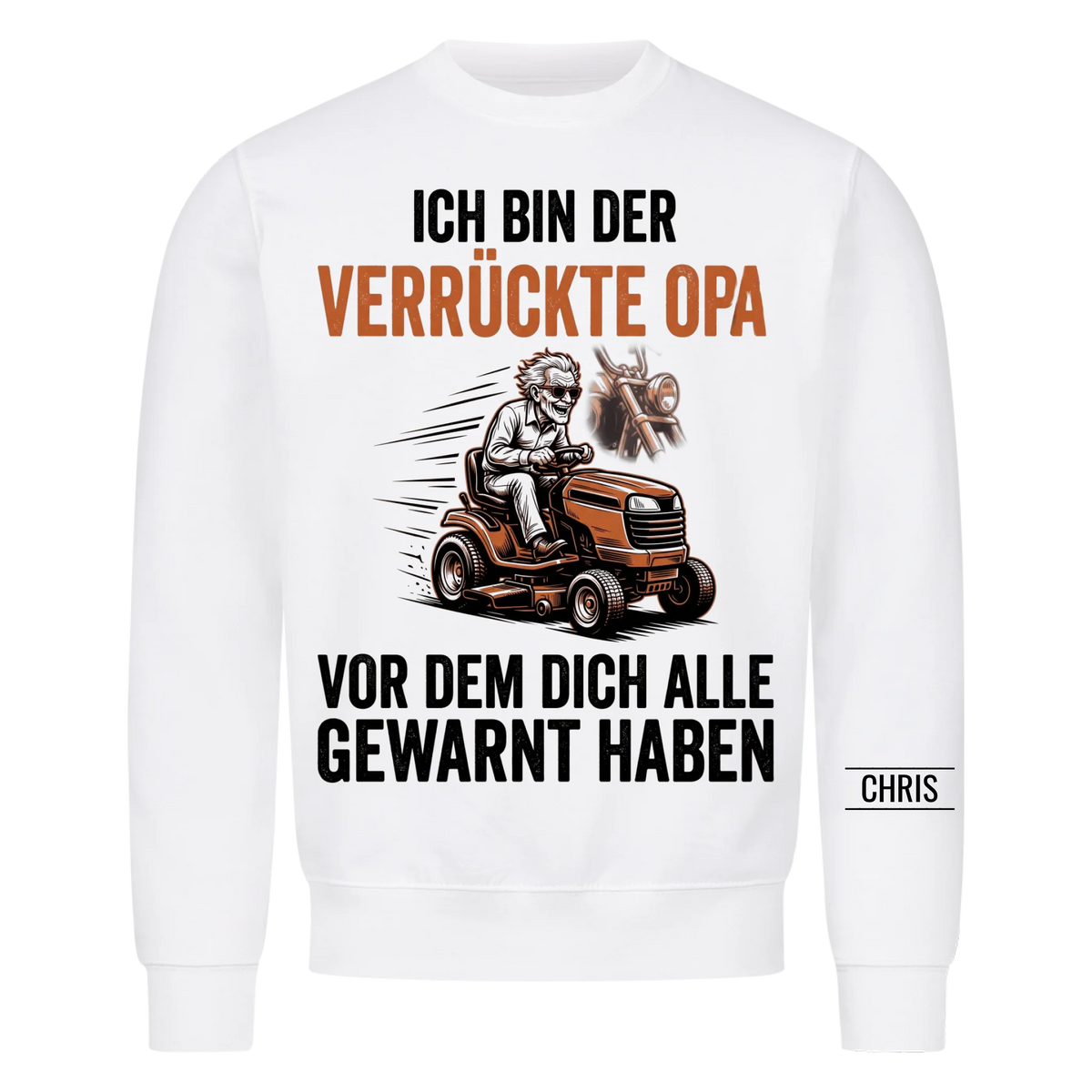 Ich bin der verrückte Opa vor dem dich alle gewarnt haben - Lustiges Geschenk für Opa, Opi & Großvater - Personalisiertes Shirt