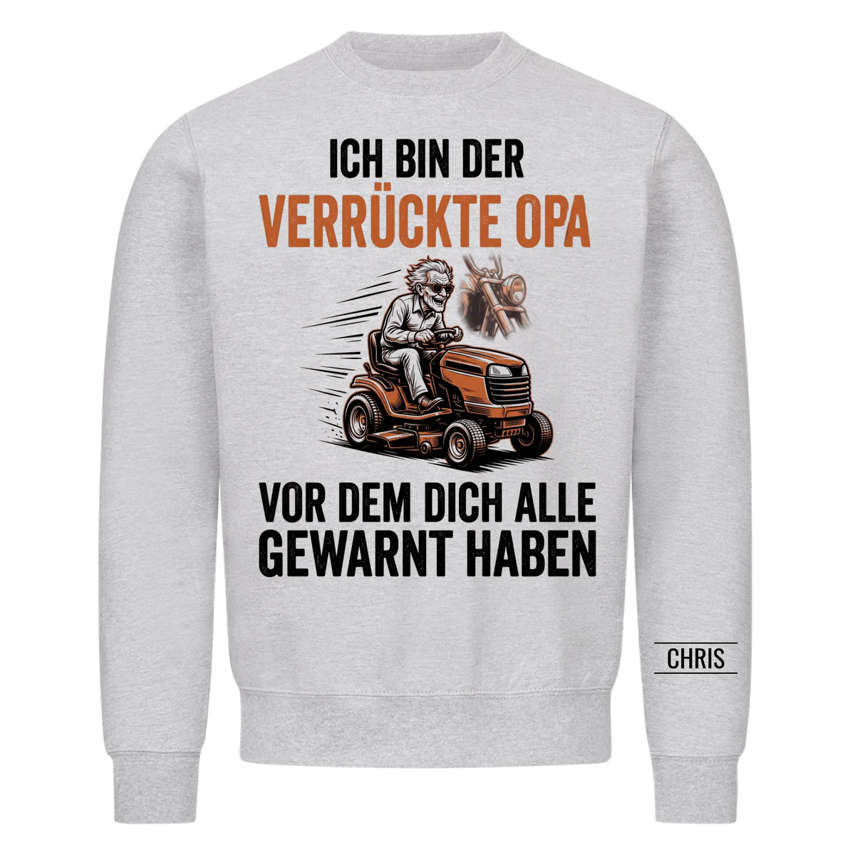Ich bin der verrückte Opa vor dem dich alle gewarnt haben - Lustiges Geschenk für Opa, Opi & Großvater - Personalisiertes Shirt