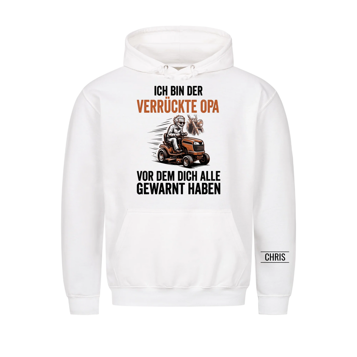 Ich bin der verrückte Opa vor dem dich alle gewarnt haben - Lustiges Geschenk für Opa, Opi & Großvater - Personalisiertes Shirt
