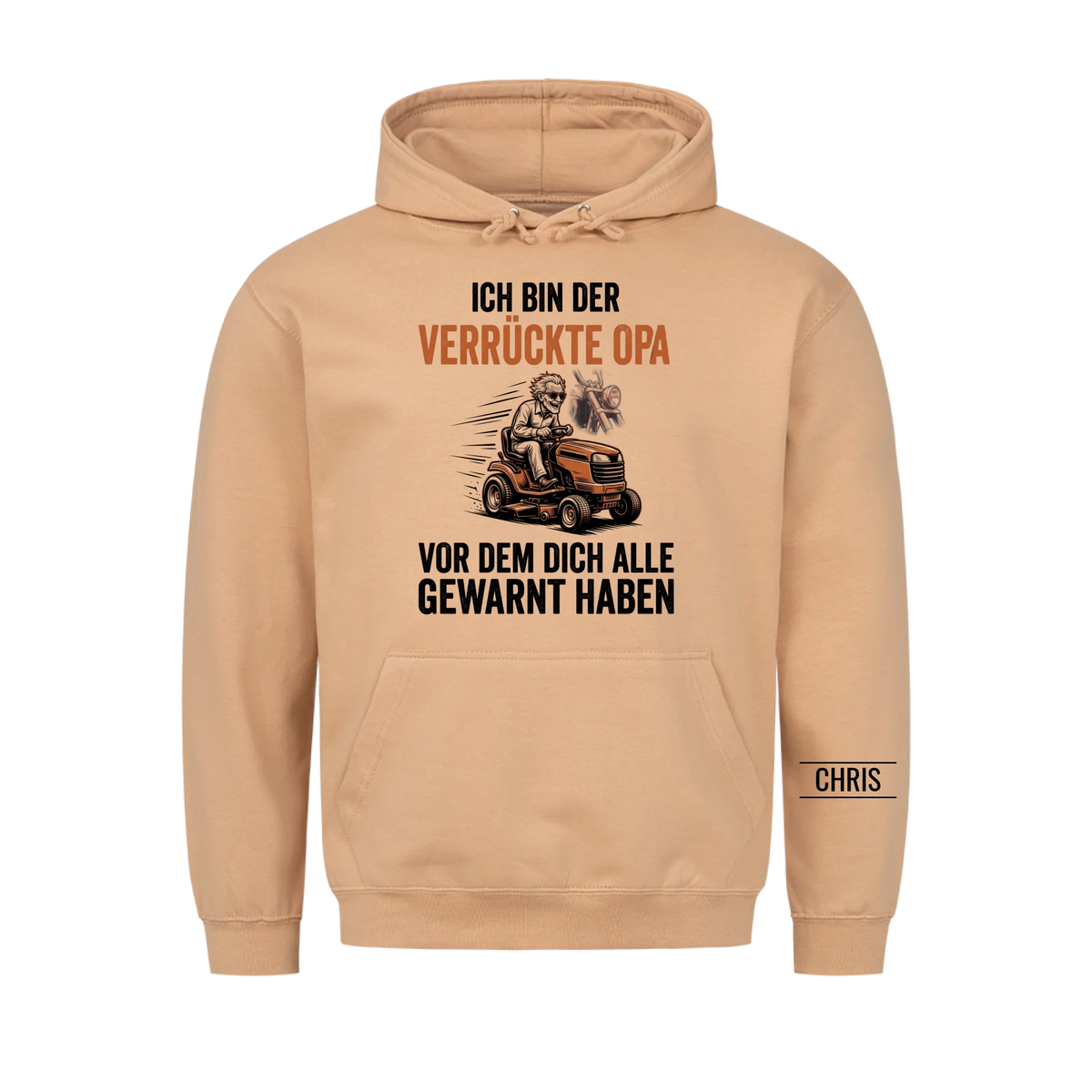 Ich bin der verrückte Opa vor dem dich alle gewarnt haben - Lustiges Geschenk für Opa, Opi & Großvater - Personalisiertes Shirt