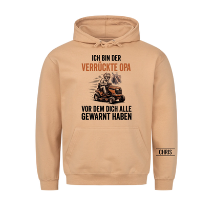 Ich bin der verrückte Opa vor dem dich alle gewarnt haben - Lustiges Geschenk für Opa, Opi & Großvater - Personalisiertes Shirt