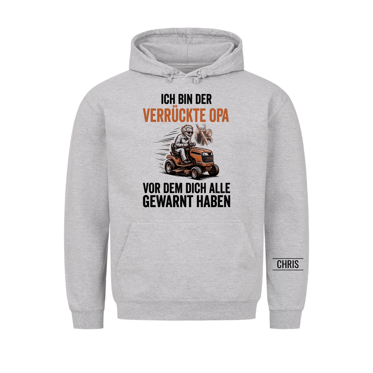 Ich bin der verrückte Opa vor dem dich alle gewarnt haben - Lustiges Geschenk für Opa, Opi & Großvater - Personalisiertes Shirt