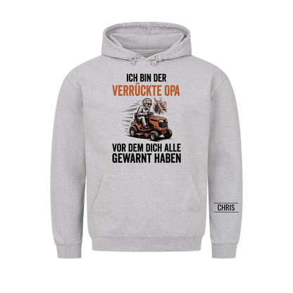 Ich bin der verrückte Opa vor dem dich alle gewarnt haben - Lustiges Geschenk für Opa, Opi & Großvater - Personalisiertes Shirt