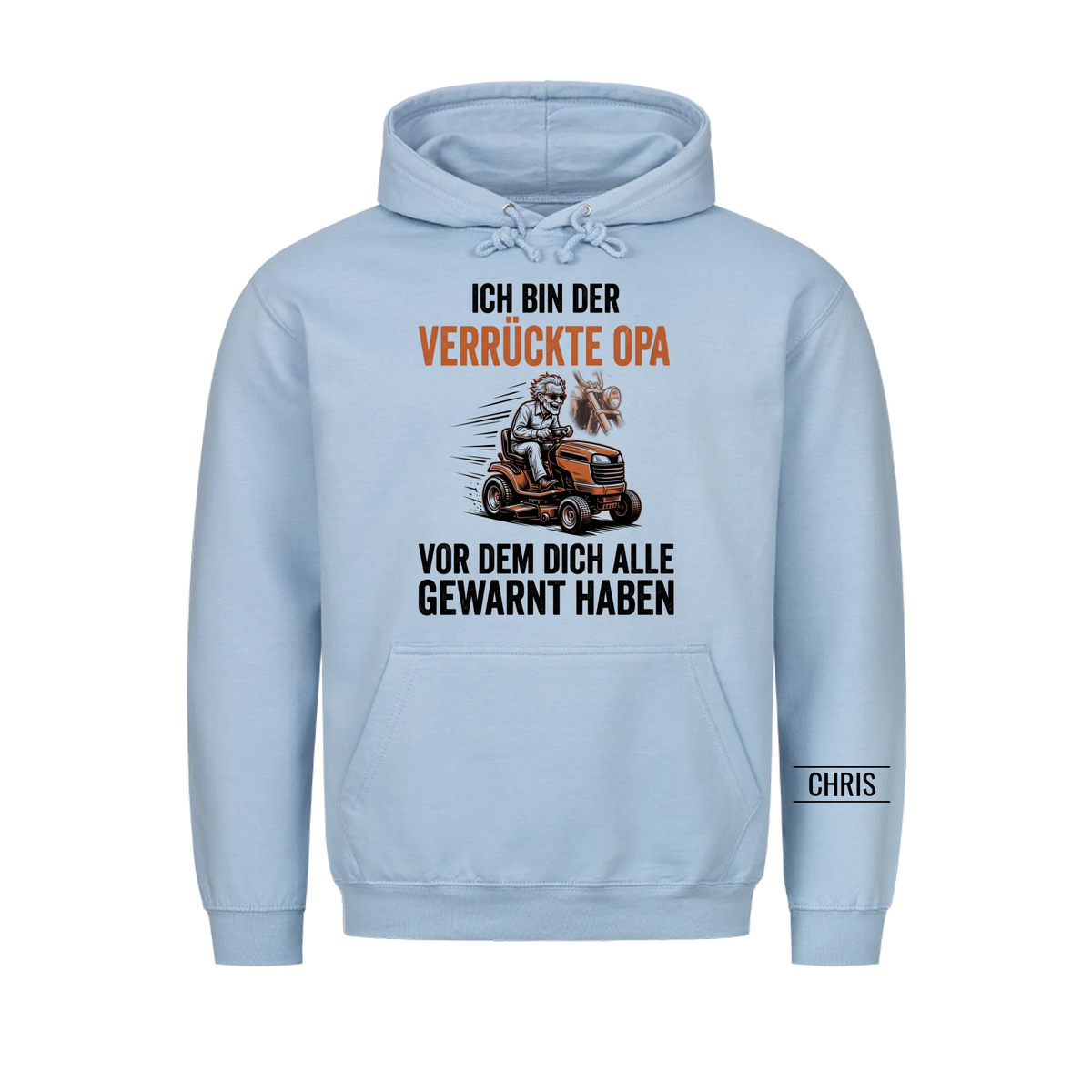 Ich bin der verrückte Opa vor dem dich alle gewarnt haben - Lustiges Geschenk für Opa, Opi & Großvater - Personalisiertes Shirt