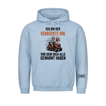 Ich bin der verrückte Opa vor dem dich alle gewarnt haben - Lustiges Geschenk für Opa, Opi & Großvater - Personalisiertes Shirt