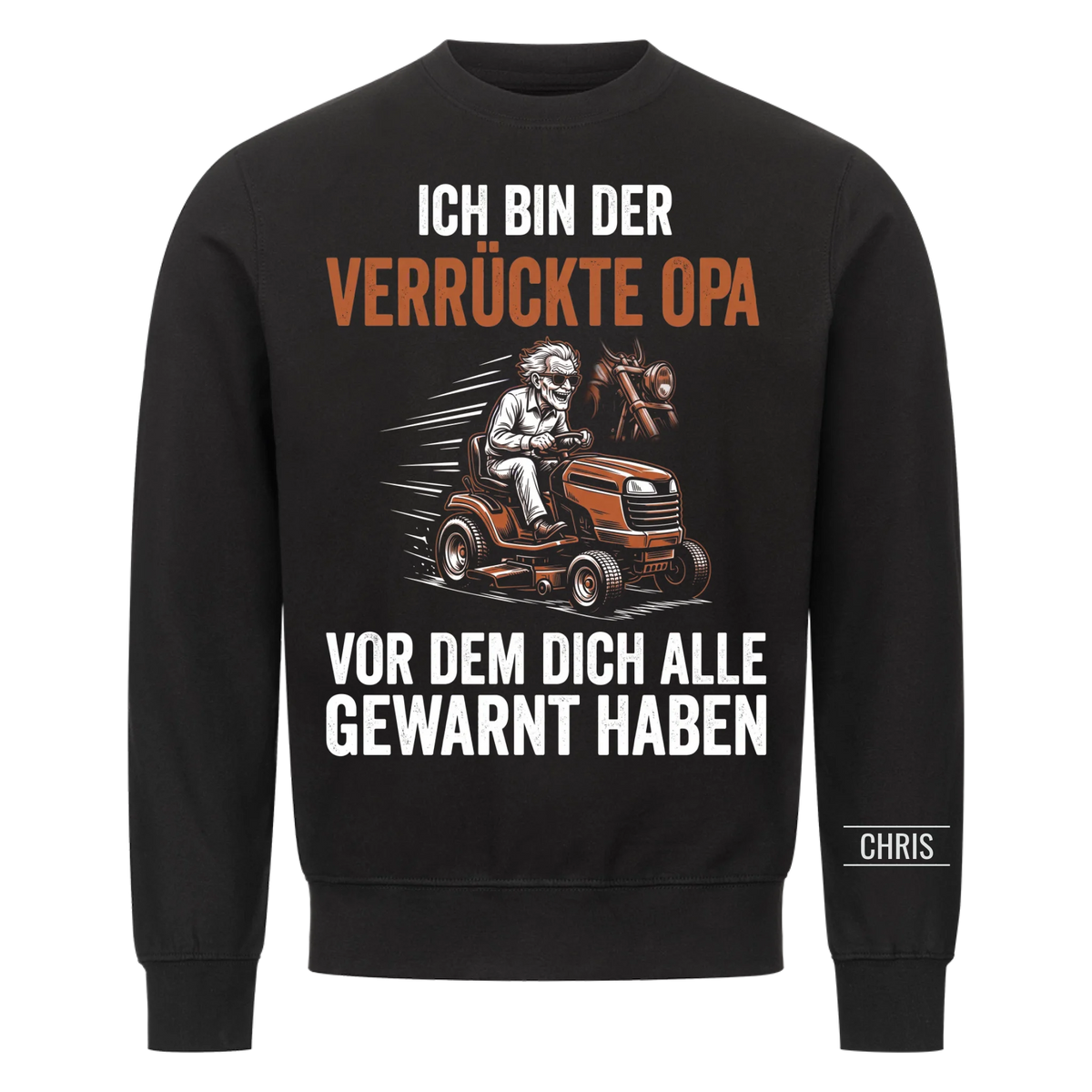 Ich bin der verrückte Opa vor dem dich alle gewarnt haben - Lustiges Geschenk für Opa, Opi & Großvater - Personalisiertes Shirt