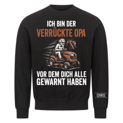 Ich bin der verrückte Opa vor dem dich alle gewarnt haben - Lustiges Geschenk für Opa, Opi & Großvater - Personalisiertes Shirt