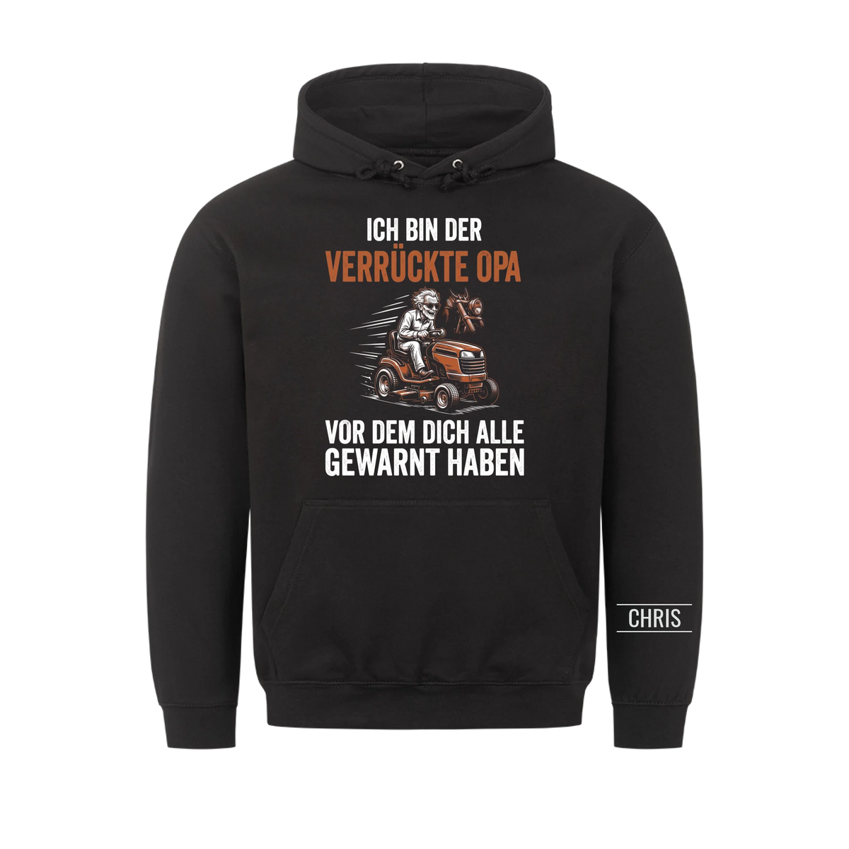 Ich bin der verrückte Opa vor dem dich alle gewarnt haben - Lustiges Geschenk für Opa, Opi & Großvater - Personalisiertes Shirt