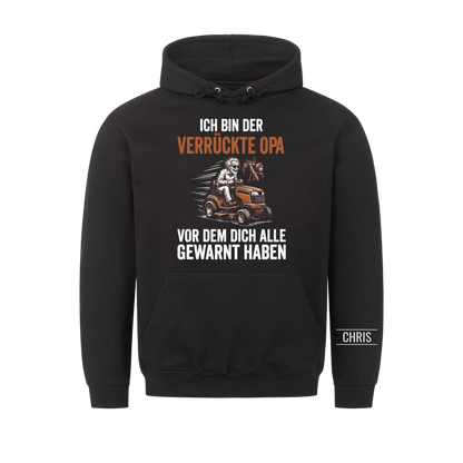 Ich bin der verrückte Opa vor dem dich alle gewarnt haben - Lustiges Geschenk für Opa, Opi & Großvater - Personalisiertes Shirt