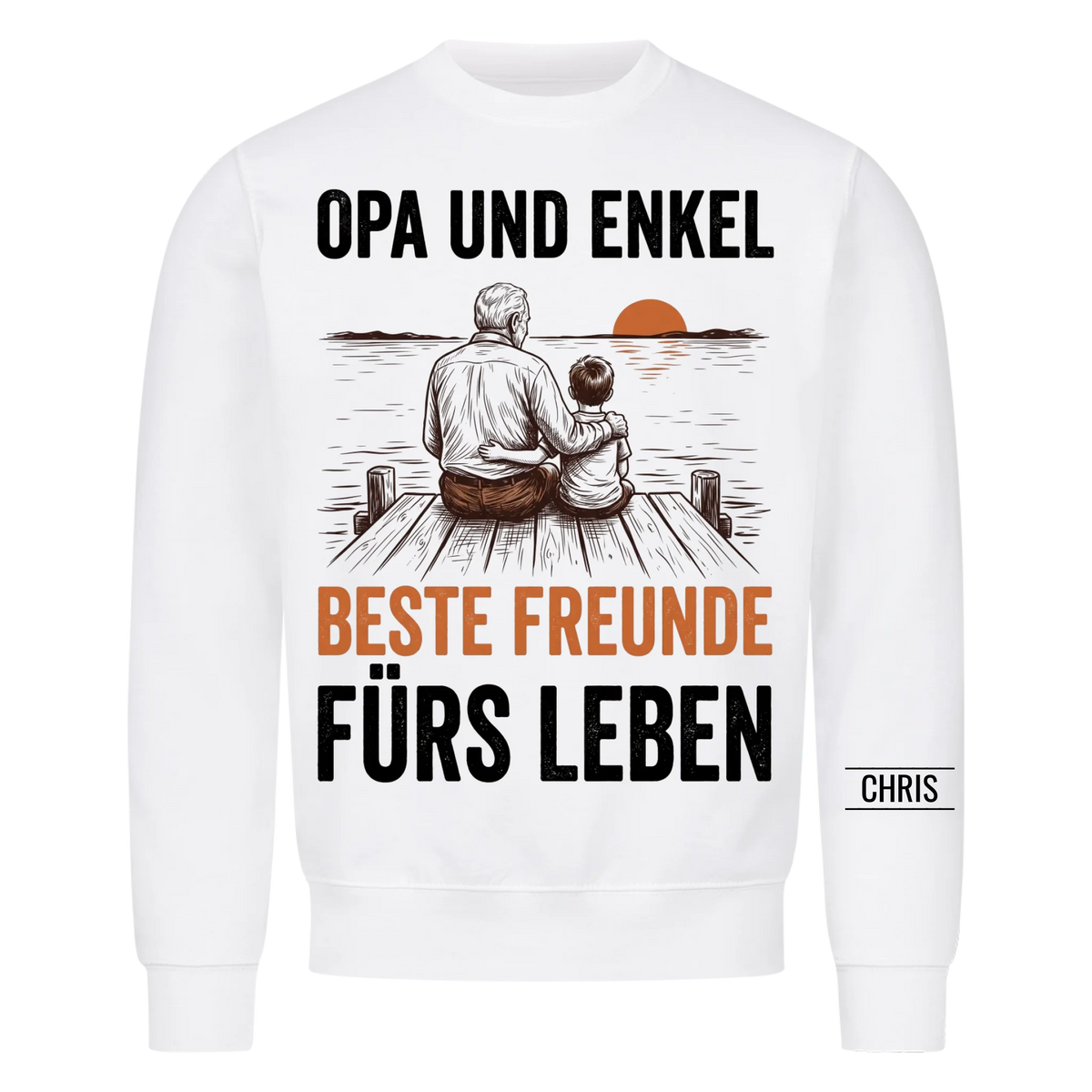 Opa und Enkel Beste Freunde fürs Leben - Geschenk für Opa, Opi & Großvater - Personalisiertes Shirt