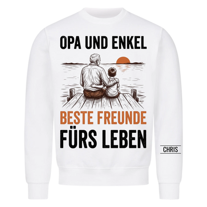 Opa und Enkel Beste Freunde fürs Leben - Geschenk für Opa, Opi & Großvater - Personalisiertes Shirt