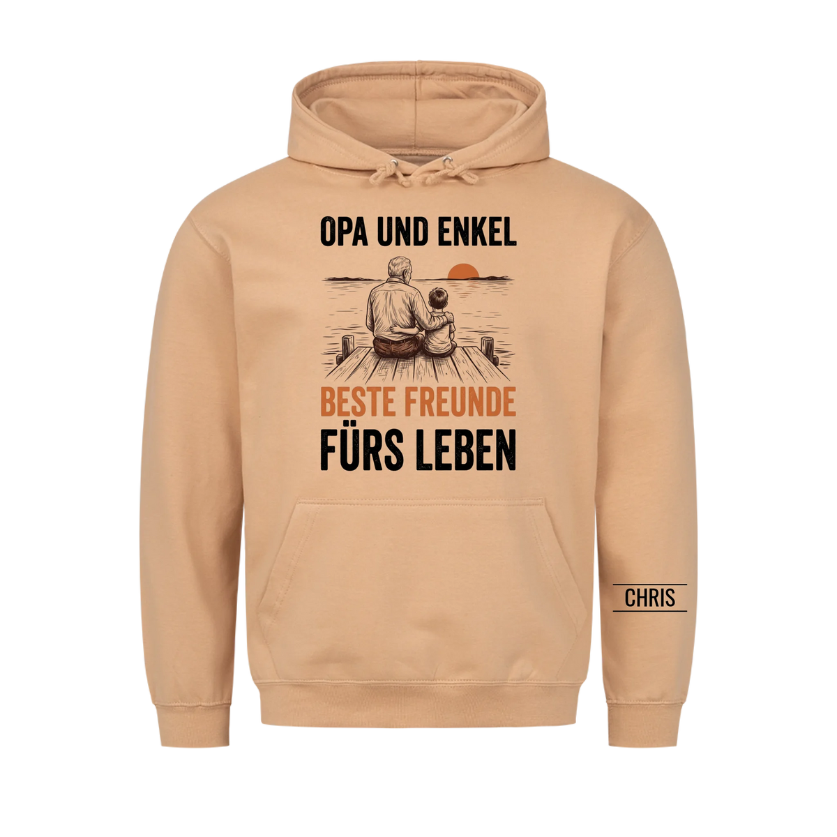 Opa und Enkel Beste Freunde fürs Leben - Geschenk für Opa, Opi & Großvater - Personalisiertes Shirt