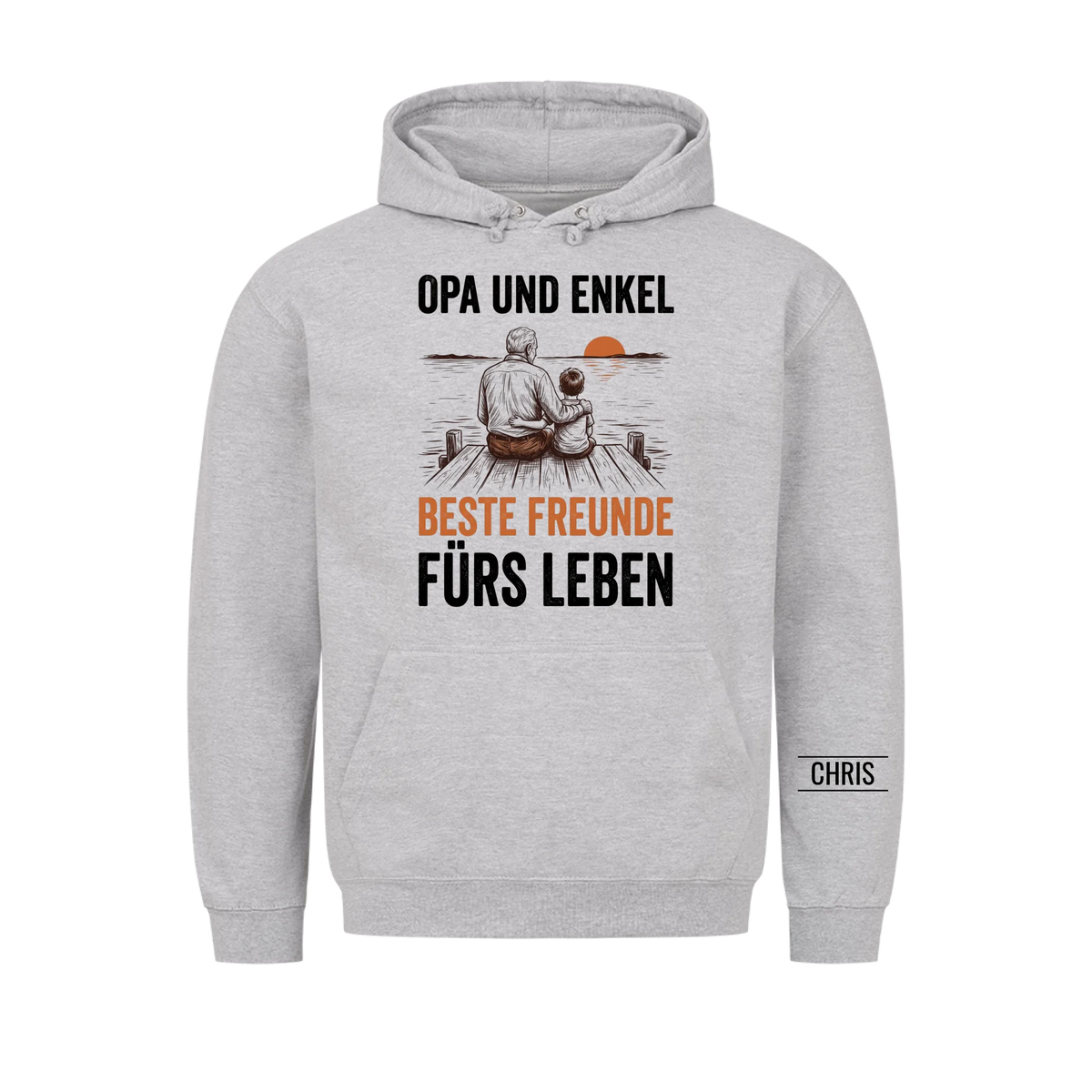 Opa und Enkel Beste Freunde fürs Leben - Geschenk für Opa, Opi & Großvater - Personalisiertes Shirt