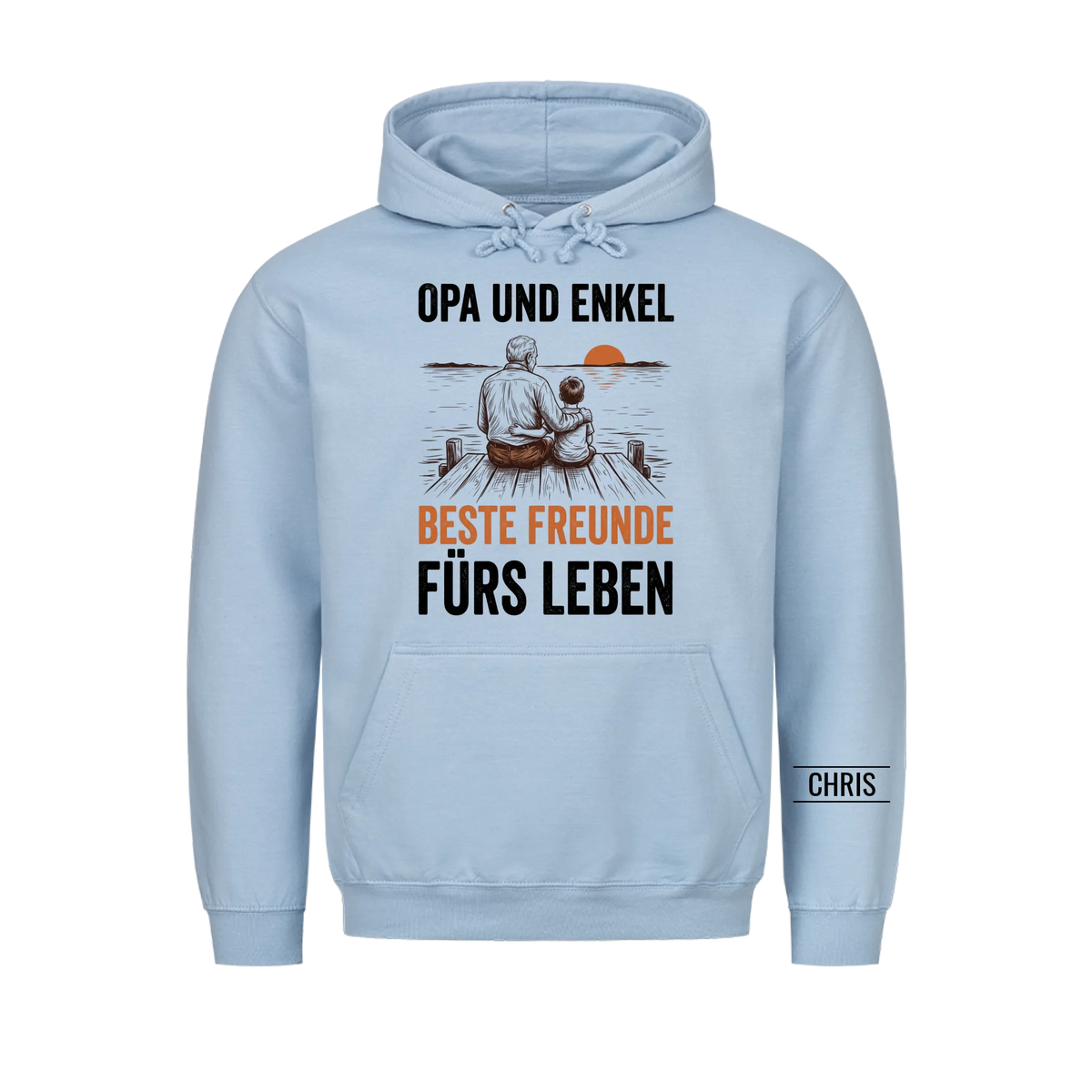 Opa und Enkel Beste Freunde fürs Leben - Geschenk für Opa, Opi & Großvater - Personalisiertes Shirt