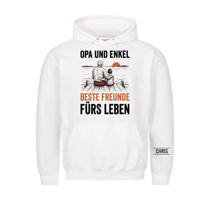 Opa und Enkel Beste Freunde fürs Leben - Geschenk für Opa, Opi & Großvater - Personalisiertes Shirt