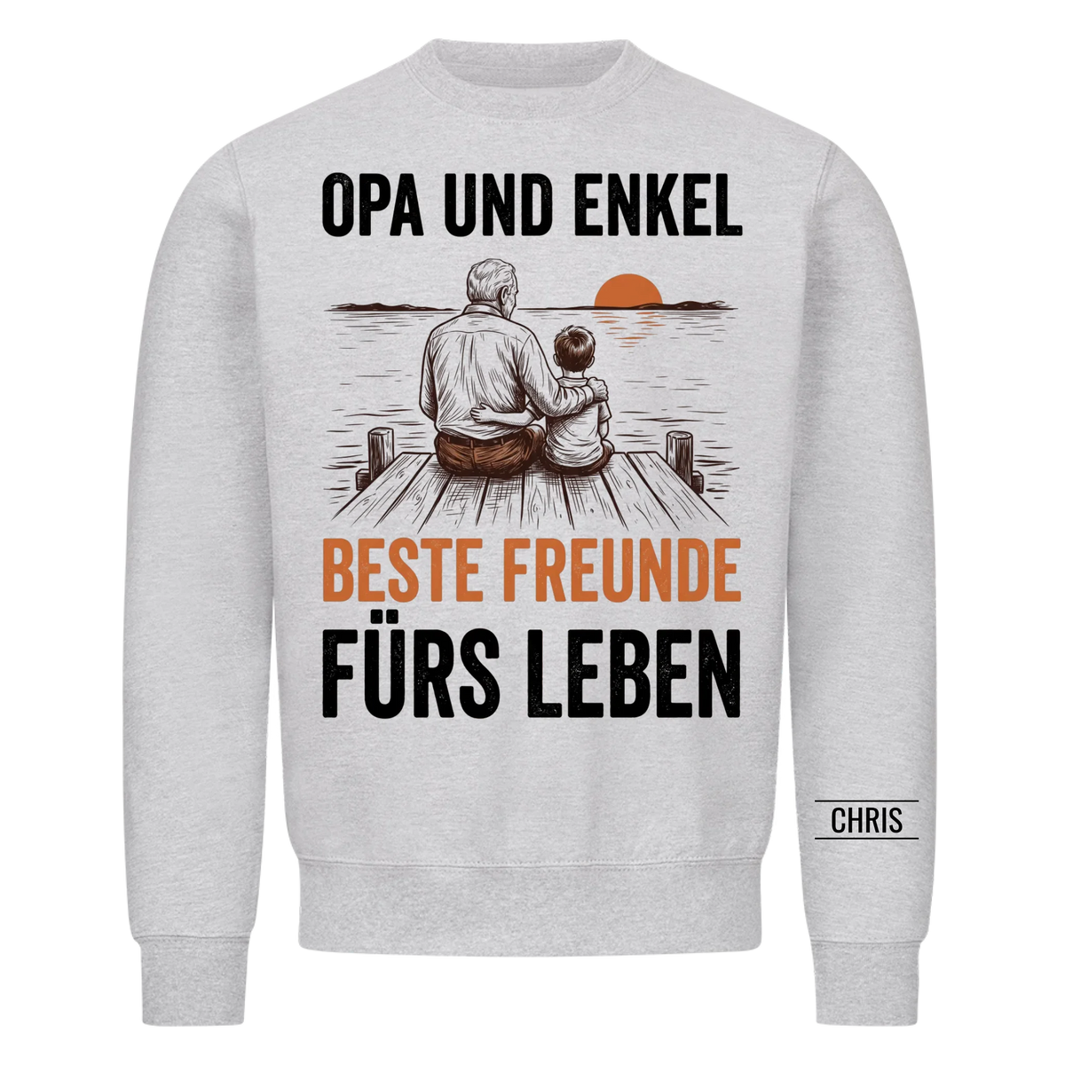 Opa und Enkel Beste Freunde fürs Leben - Geschenk für Opa, Opi & Großvater - Personalisiertes Shirt