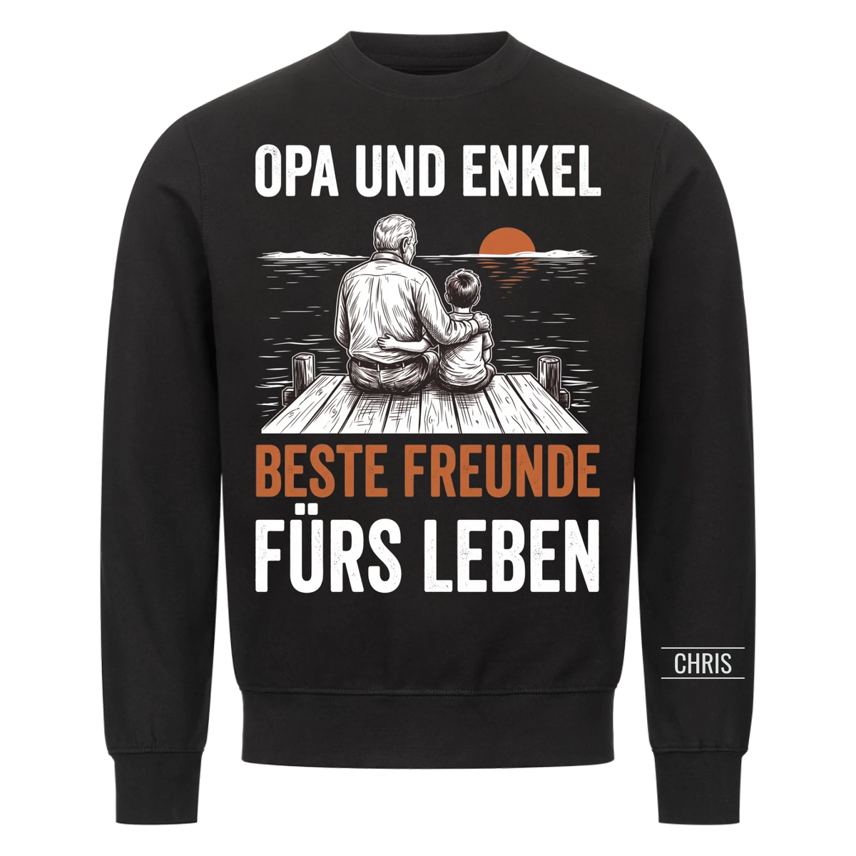 Opa und Enkel Beste Freunde fürs Leben - Geschenk für Opa, Opi & Großvater - Personalisiertes Shirt