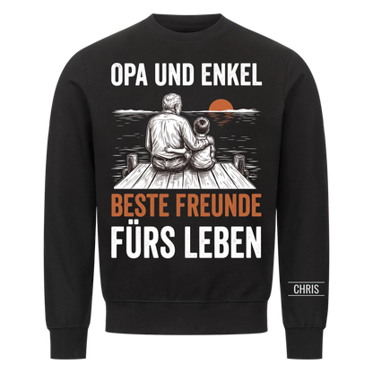 Opa und Enkel Beste Freunde fürs Leben - Geschenk für Opa, Opi & Großvater - Personalisiertes Shirt