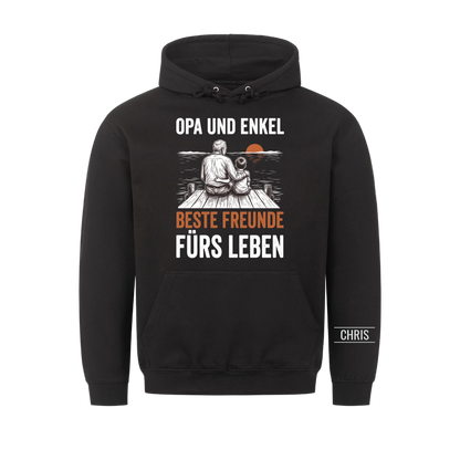 Opa und Enkel Beste Freunde fürs Leben - Geschenk für Opa, Opi & Großvater - Personalisiertes Shirt
