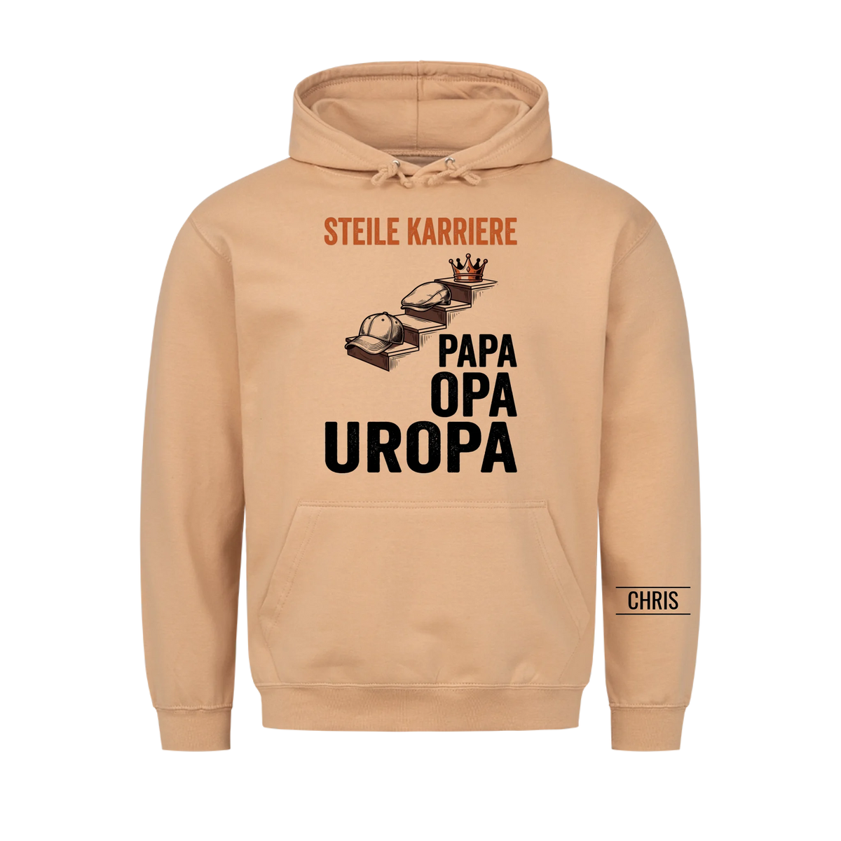 Steile Karriere Papa Opa Uropa - Lustiges Geschenk für Uropa, Urgroßvater & Opa - Personalisiertes Shirt