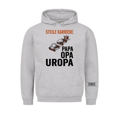 Steile Karriere Papa Opa Uropa - Lustiges Geschenk für Uropa, Urgroßvater & Opa - Personalisiertes Shirt