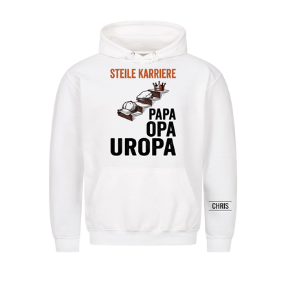 Steile Karriere Papa Opa Uropa - Lustiges Geschenk für Uropa, Urgroßvater & Opa - Personalisiertes Shirt