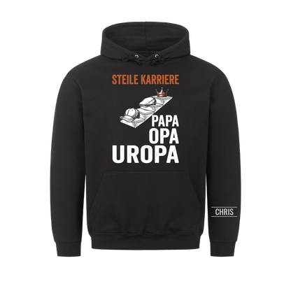 Steile Karriere Papa Opa Uropa - Lustiges Geschenk für Uropa, Urgroßvater & Opa - Personalisiertes Shirt