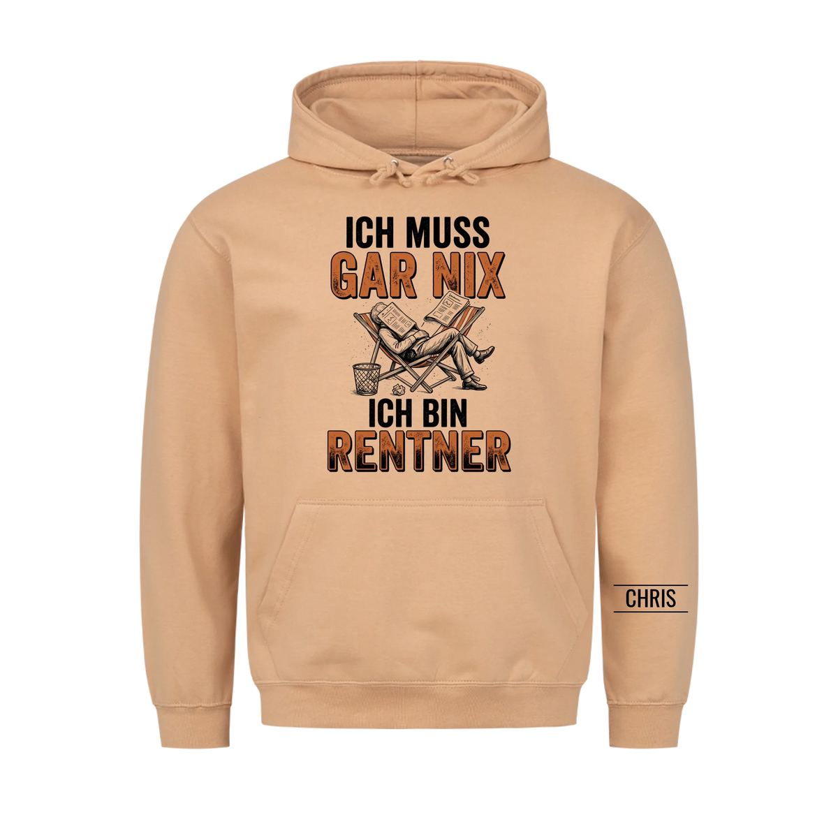 Ich muss gar nix Ich bin Rentner - Lustiges Geschenk zur Rente für Männer, Papa & Opa - Personalisiertes Shirt