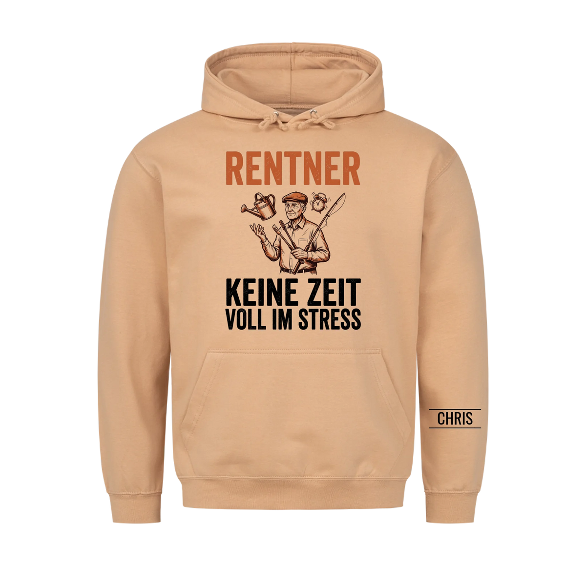 Rentner Keine Zeit Voll im Stress - Lustiges Geschenk zur Rente für Männer, Papa & Opa - Personalisiertes Shirt