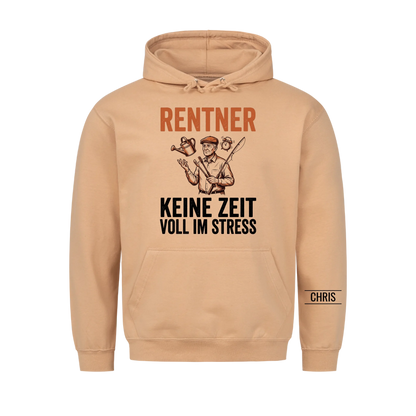 Rentner Keine Zeit Voll im Stress - Lustiges Geschenk zur Rente für Männer, Papa & Opa - Personalisiertes Shirt