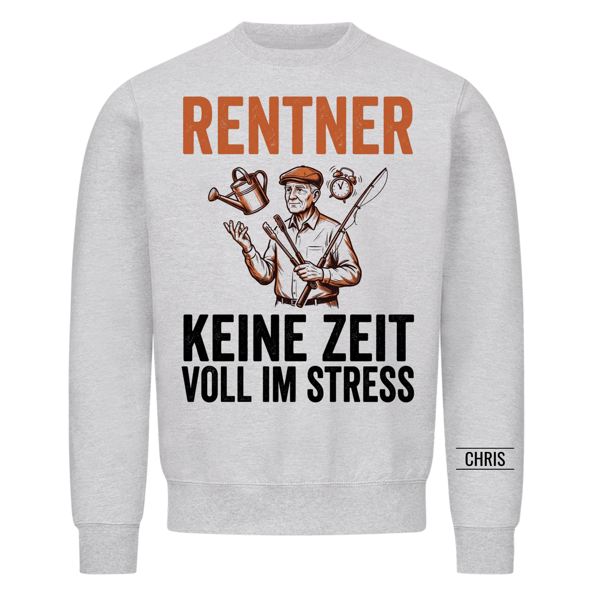 Rentner Keine Zeit Voll im Stress - Lustiges Geschenk zur Rente für Männer, Papa & Opa - Personalisiertes Shirt