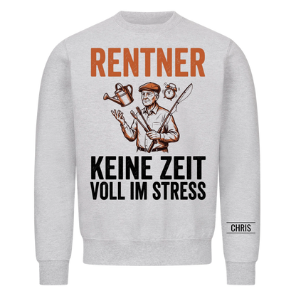 Rentner Keine Zeit Voll im Stress - Lustiges Geschenk zur Rente für Männer, Papa & Opa - Personalisiertes Shirt