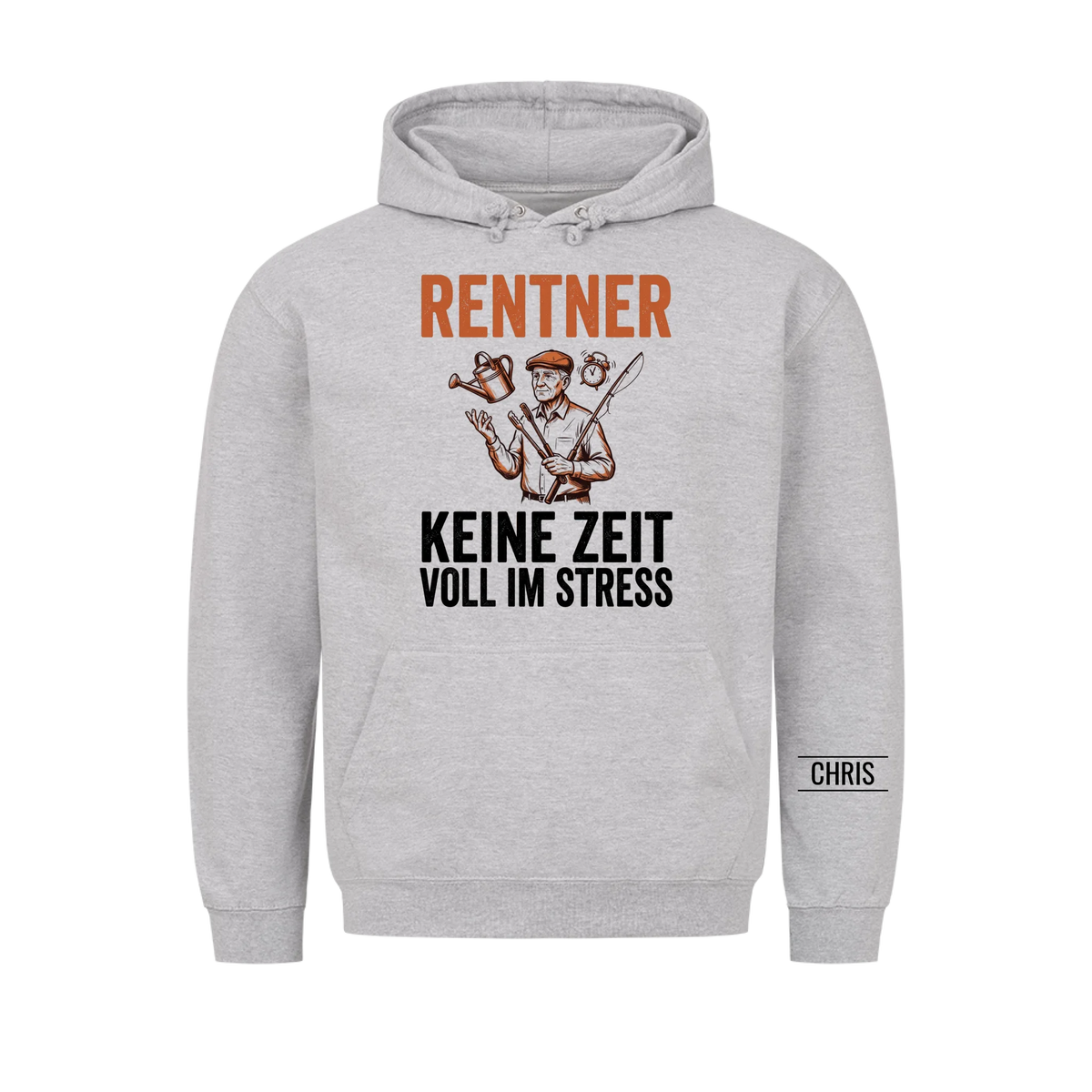 Rentner Keine Zeit Voll im Stress - Lustiges Geschenk zur Rente für Männer, Papa & Opa - Personalisiertes Shirt