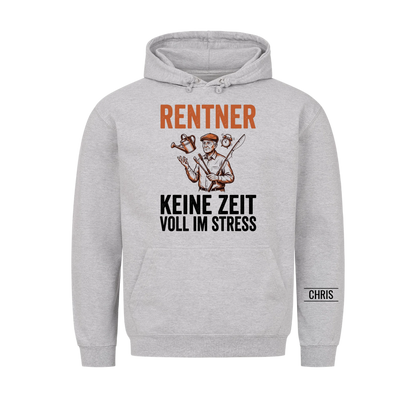Rentner Keine Zeit Voll im Stress - Lustiges Geschenk zur Rente für Männer, Papa & Opa - Personalisiertes Shirt