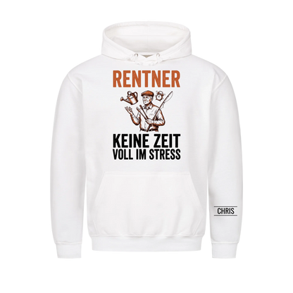 Rentner Keine Zeit Voll im Stress - Lustiges Geschenk zur Rente für Männer, Papa & Opa - Personalisiertes Shirt
