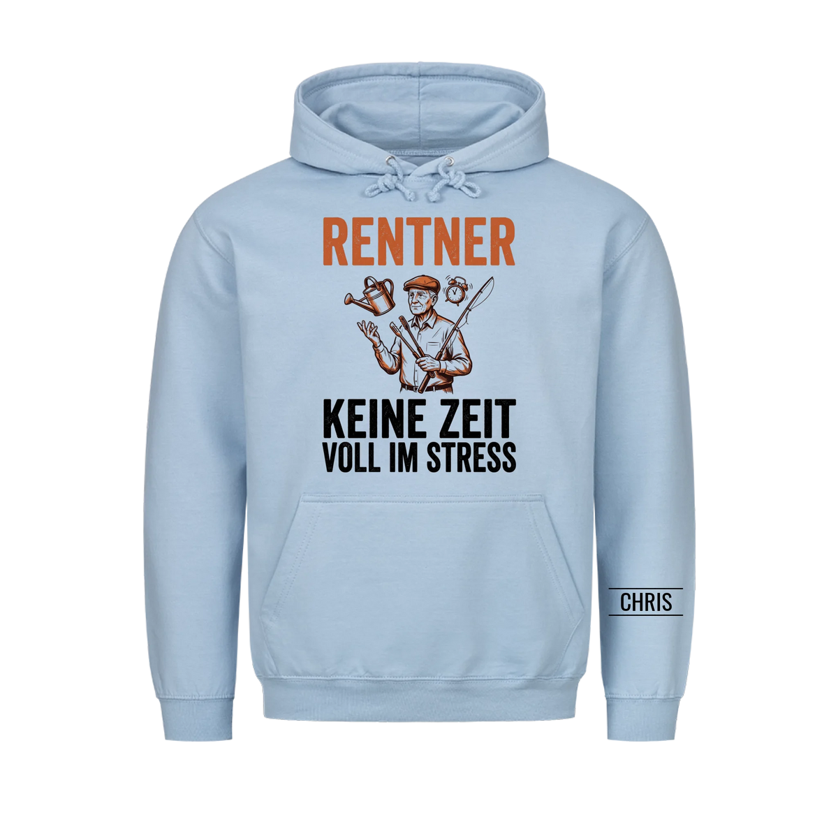 Rentner Keine Zeit Voll im Stress - Lustiges Geschenk zur Rente für Männer, Papa & Opa - Personalisiertes Shirt