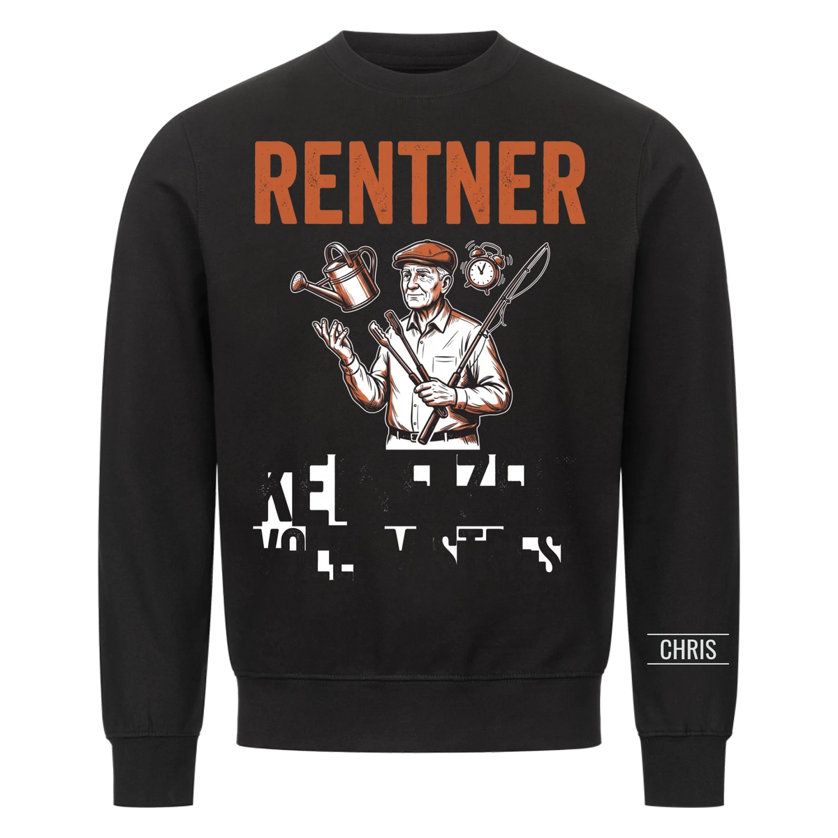 Rentner Keine Zeit Voll im Stress - Lustiges Geschenk zur Rente für Männer, Papa & Opa - Personalisiertes Shirt