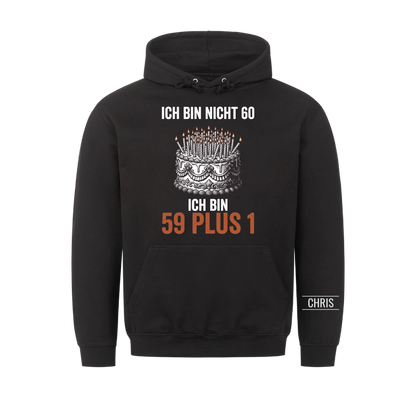 Ich bin nicht 60 Ich bin 59 plus 1 - Lustiges Geschenk zum 60. Geburtstag für Männer, Papa & Opa - Personalisiertes Shirt