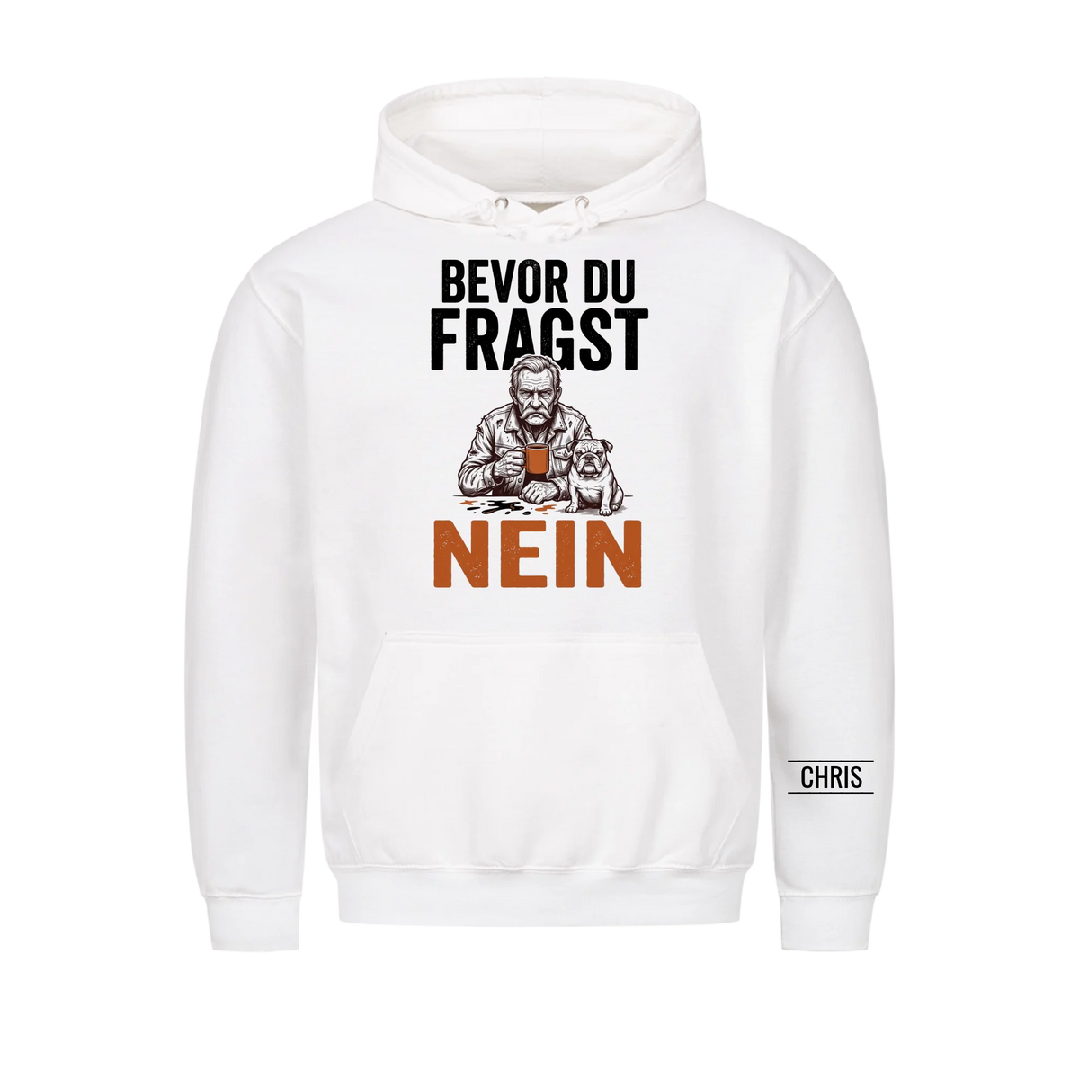 Bevor du fragst Nein - Lustiges Geschenk für Männer, Ehemann, Papa & Opa - Personalisiertes Shirt